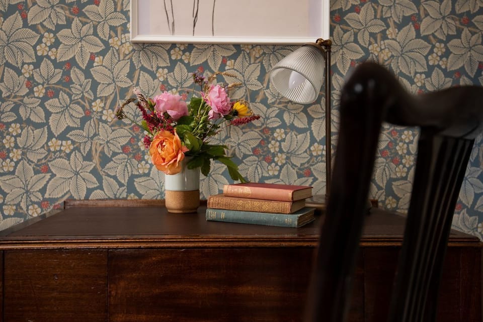 Papple Steading - Papple Farmhouse - writing desk in bedroom one