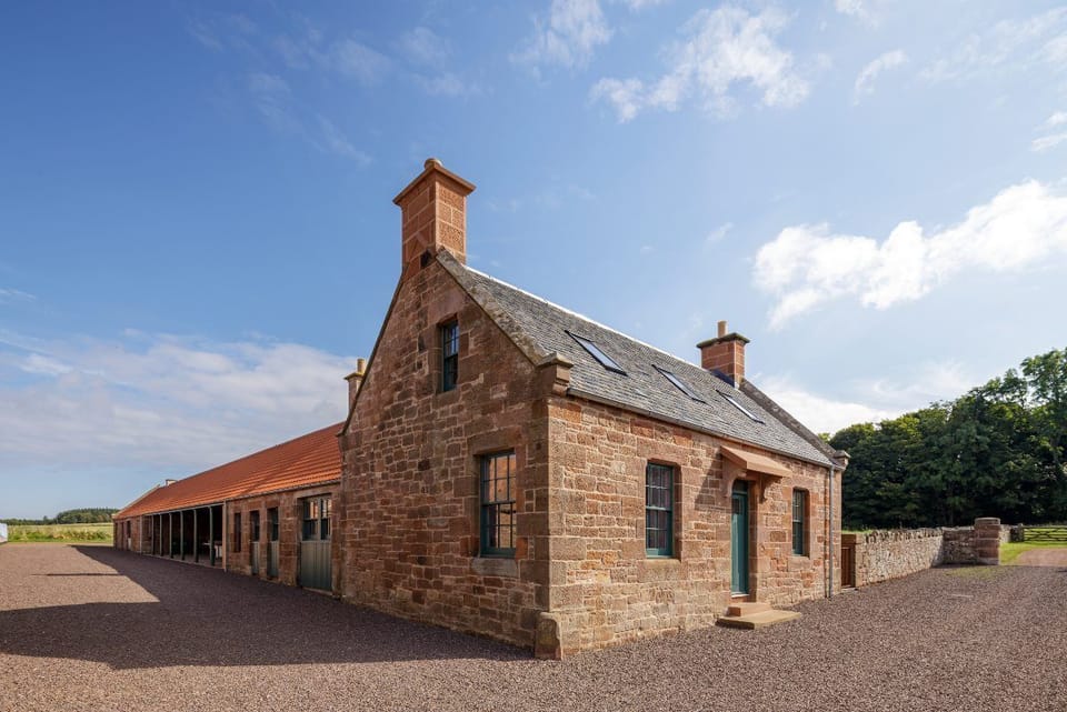 Papple Steading - Grieve's Cottage - with adjoining Cart Shed and bothies to the rear