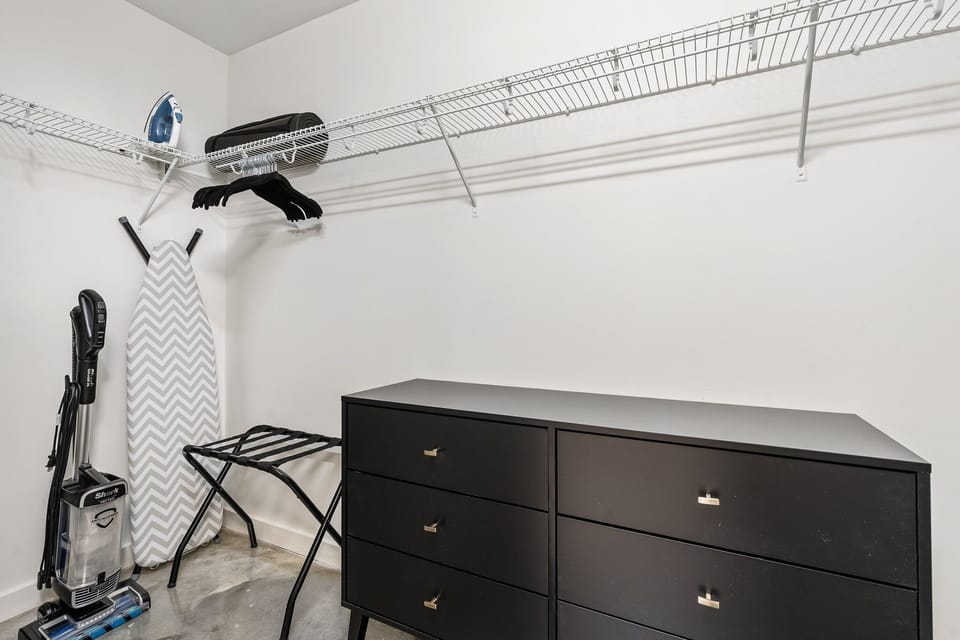 Make yourself at home with the spacious walk-in closet for organization.