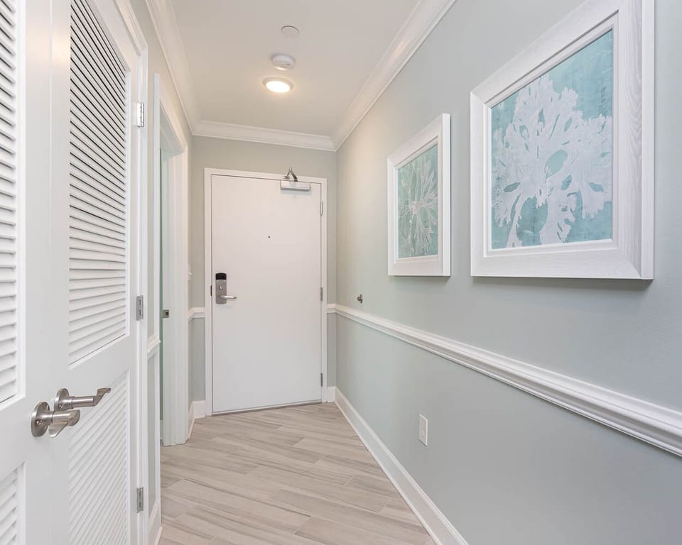Welcoming entryway to your vacation rental inviting you to explore your beachfront retreat