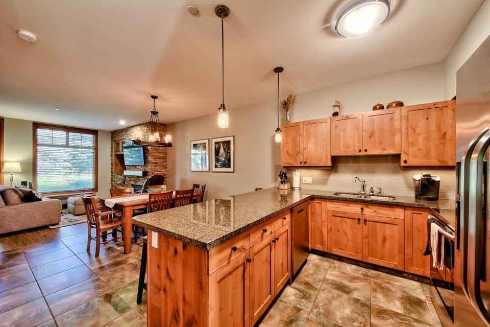 Kitchen and dining area