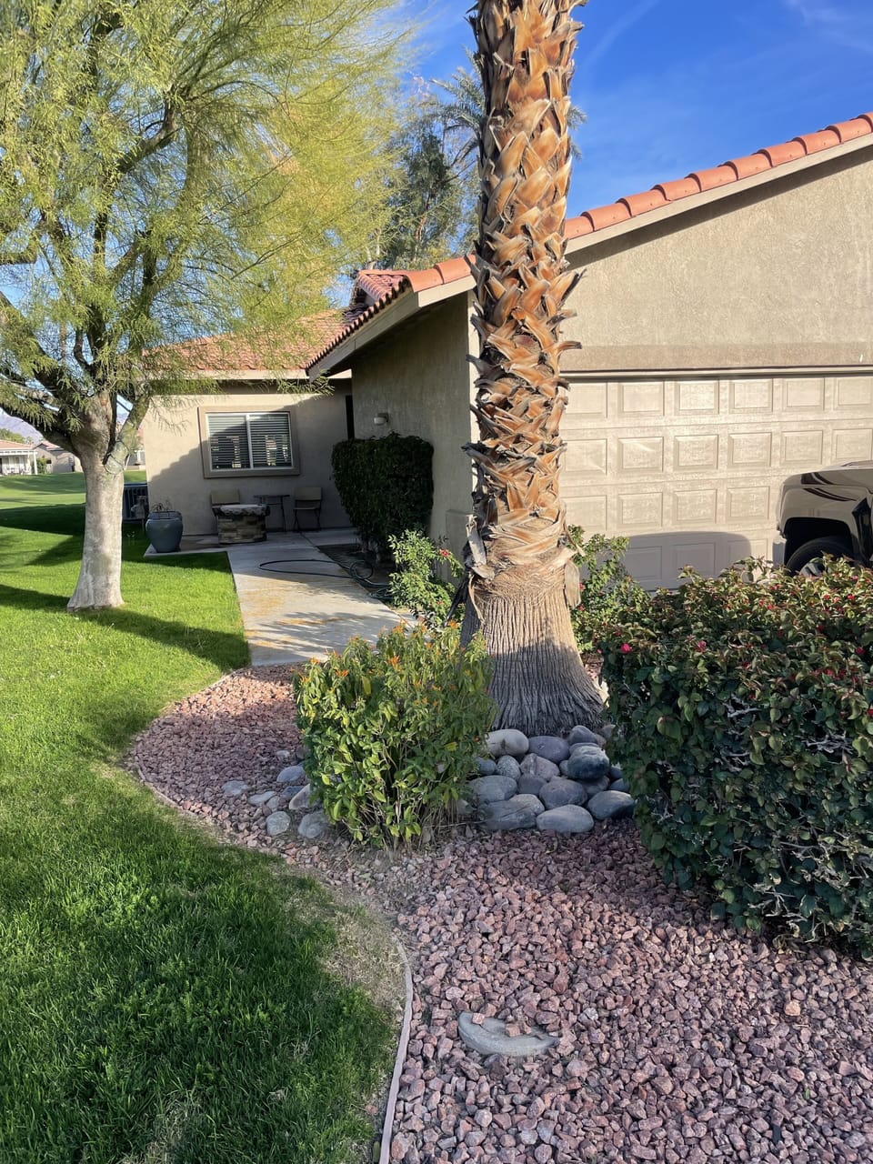 Front entrance with 2 car garage