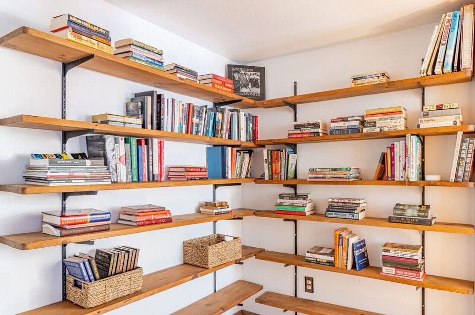 Please feel free to go through the bookcase to pick a good read