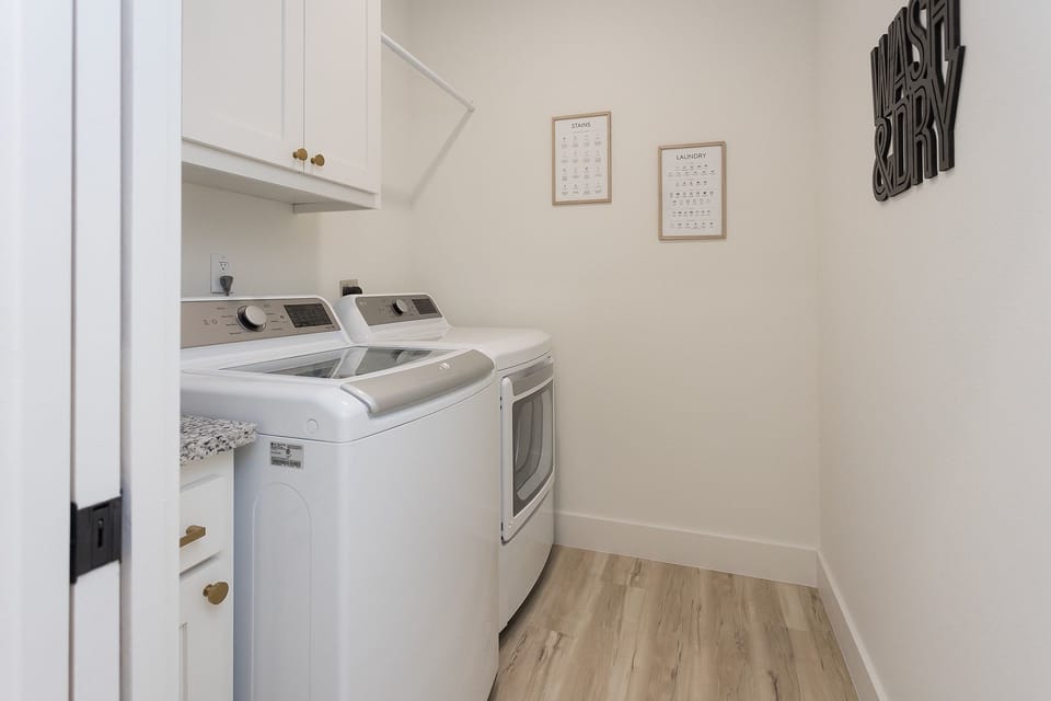 Laundry room for guest use