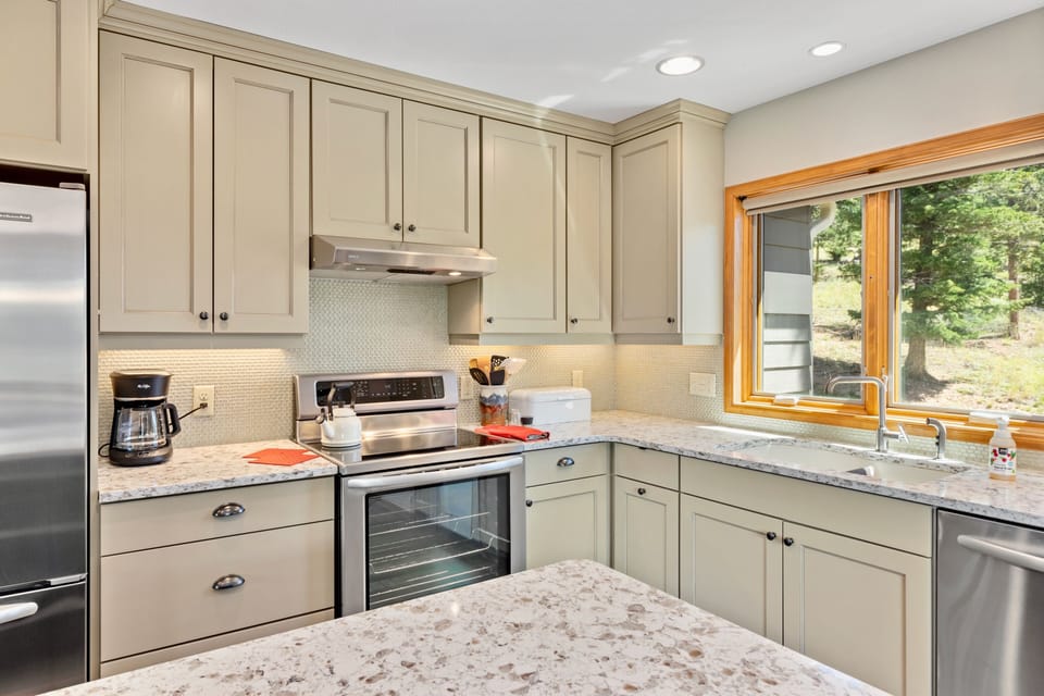 Indoors, Kitchen, Refrigerator, Sink, Microwave