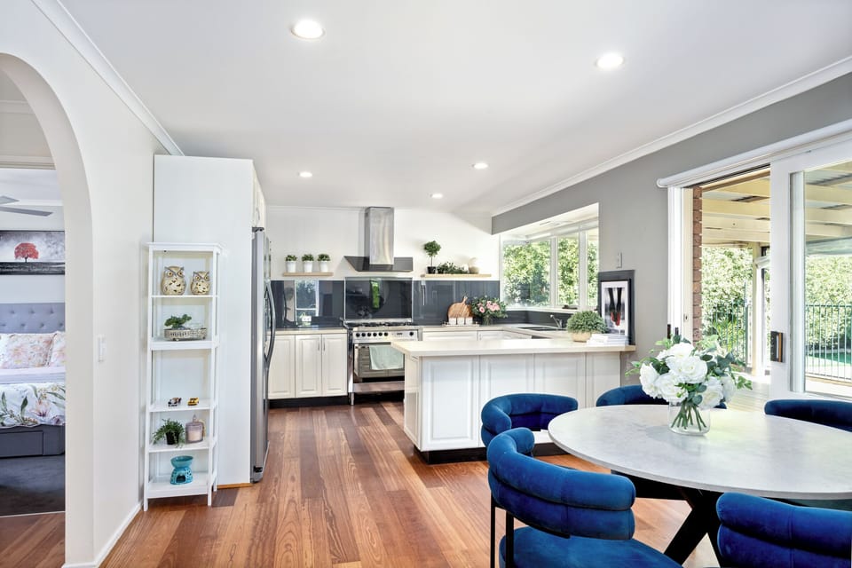 Dining and kitchen