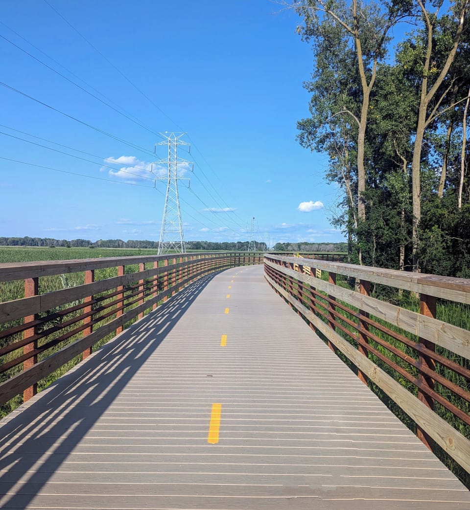 Boardwalk of the new Lower Yahara River Trail!
