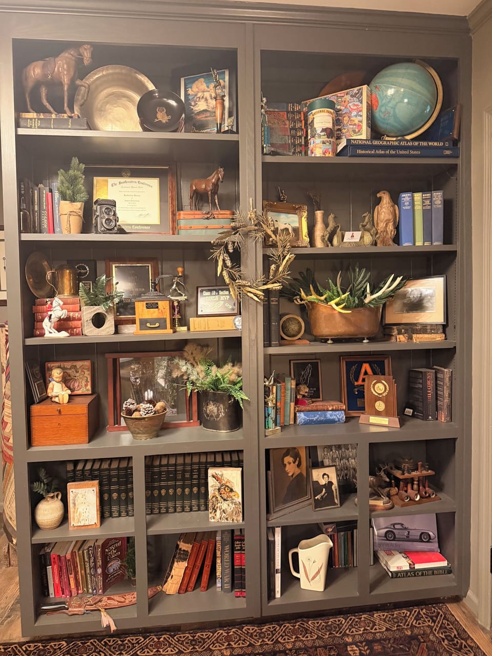 Menagerie of family collections always warms up a space making it feel like home