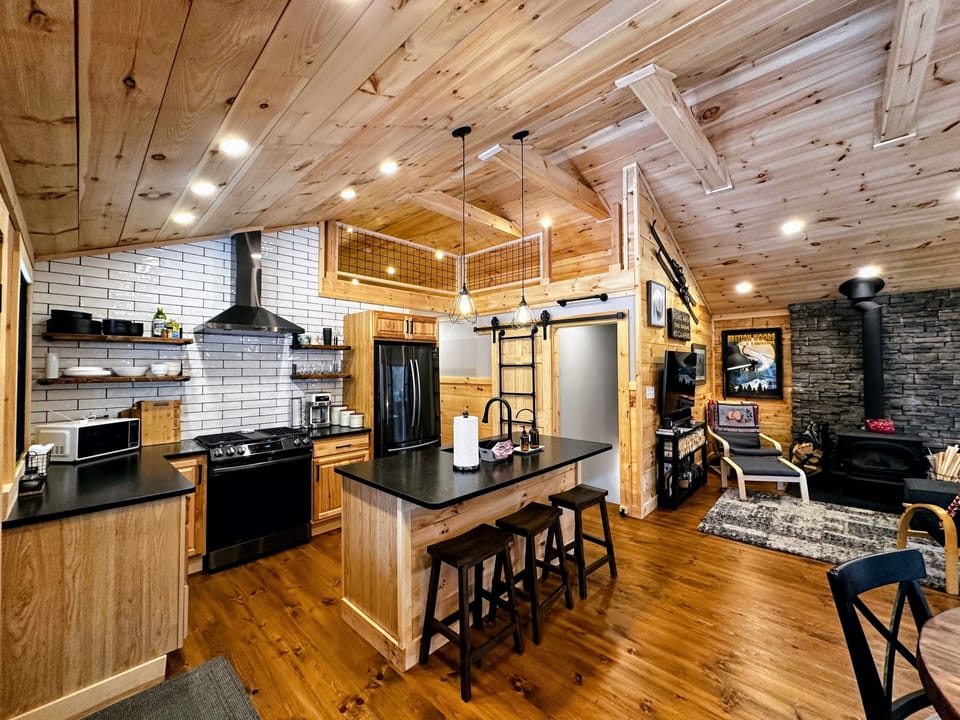 Main level kitchen and living area