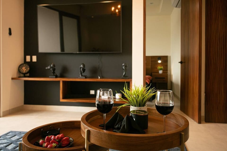 Settle in and enjoy your favorite shows on the stunning 80-inch TV, or fill the room with rich, immersive sound using the Sonos audio system.