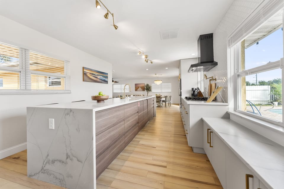 Modern kitchen with new appliances