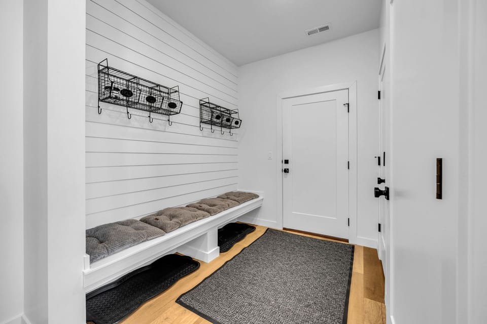Mudroom off of garage. Great place to dry ski boots/wet hats and gloves