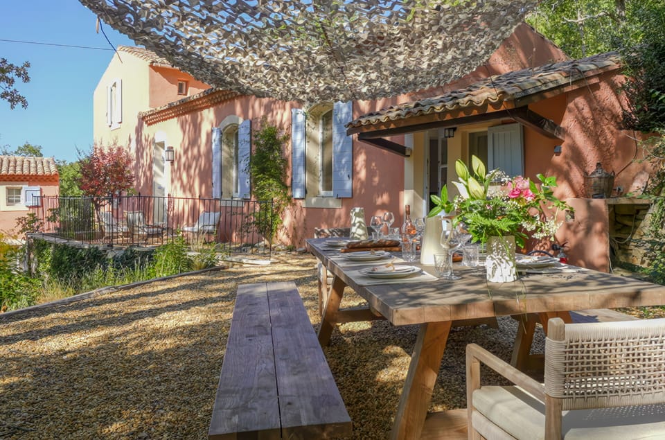 A beautiful outdoor dining space and bbq area for up to 12 people.  