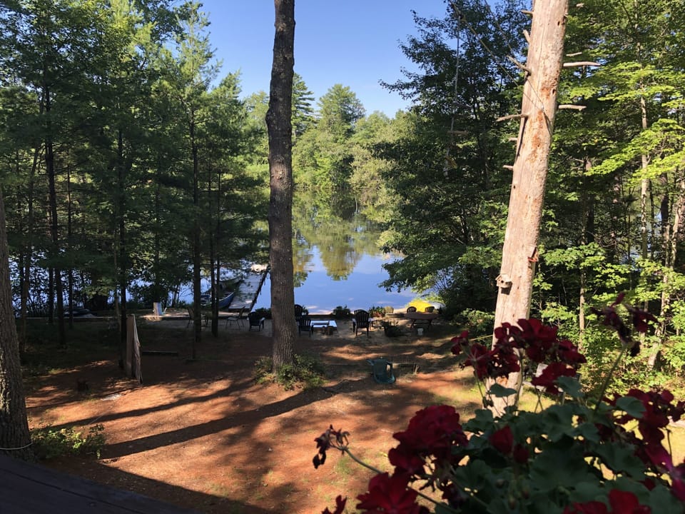 The beach from the deck
