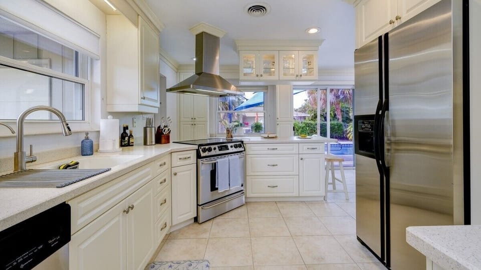 Large Open Kitchen with Loads of Natural Lighting