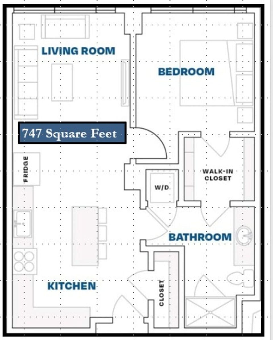 Floor Plan 747 Square Feet