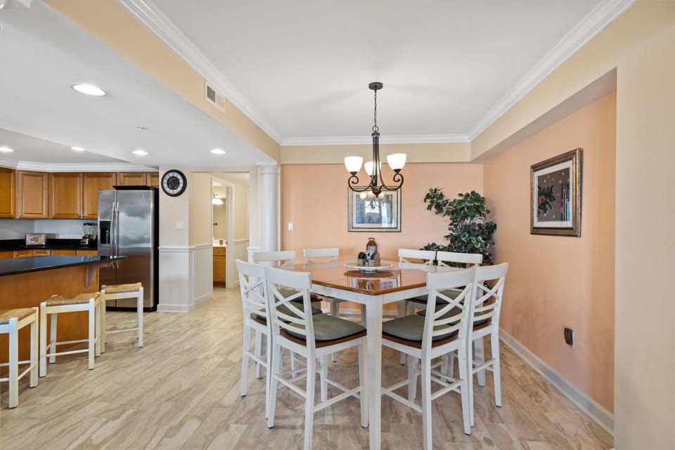 Enjoy a Homecooked Meal with the Family at this nice Big Dining Table.