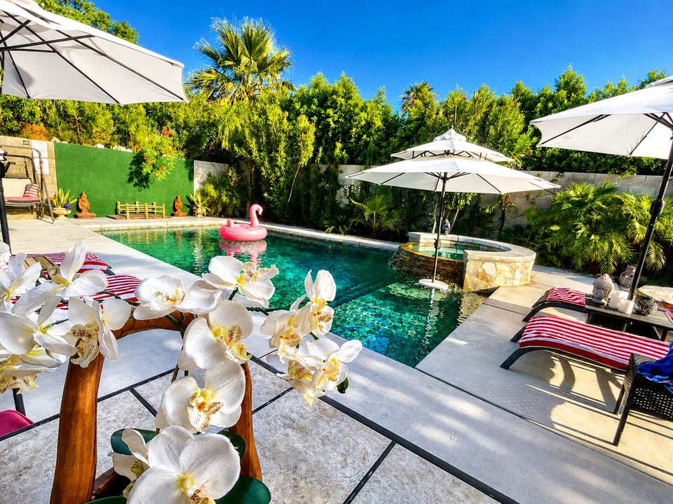 Trade busy crowds for your own private mineral pool, elevated spa oasis 