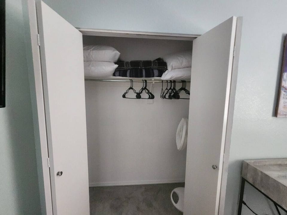 Closet with hangers