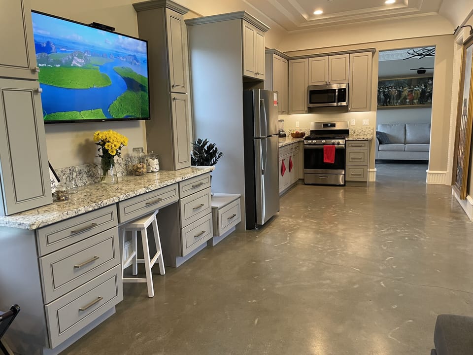 The open concept floor plan allows easy mobility.  
