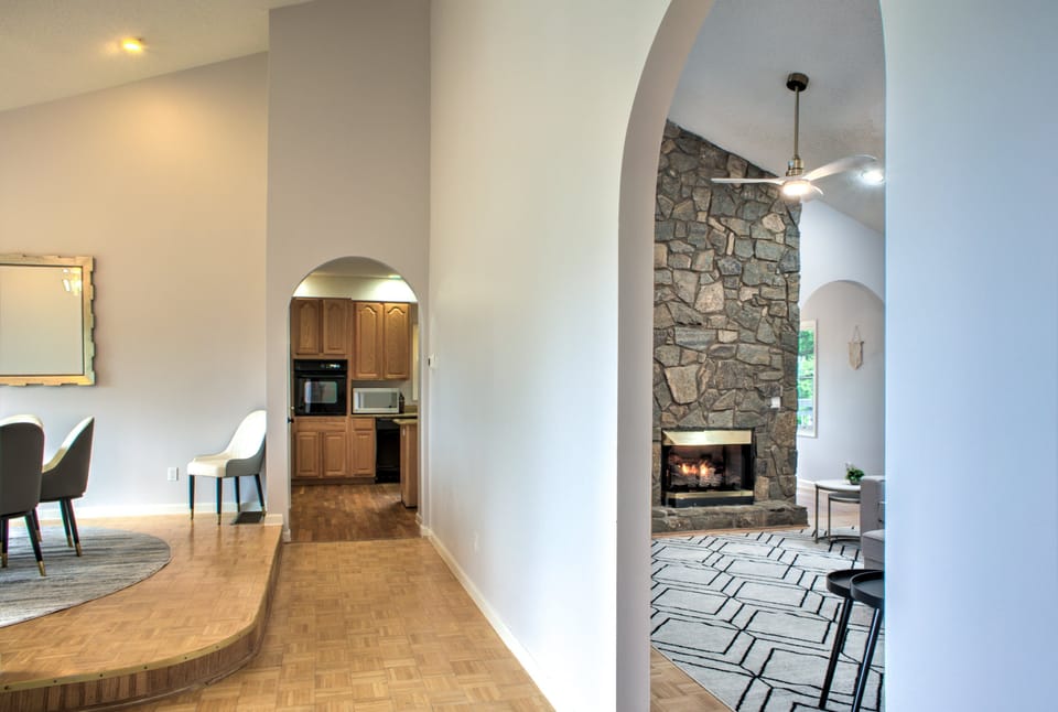 Peeking into Living Room & Kitchen