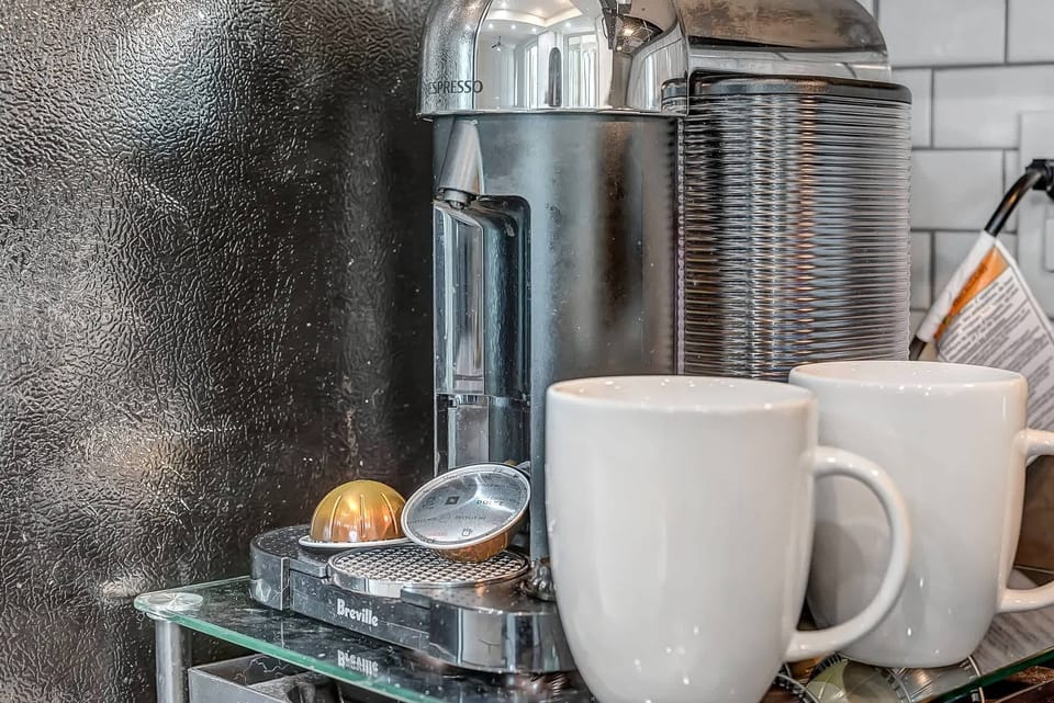 "Savor the perfect shot of espresso with our state-of-the-art coffee machine."