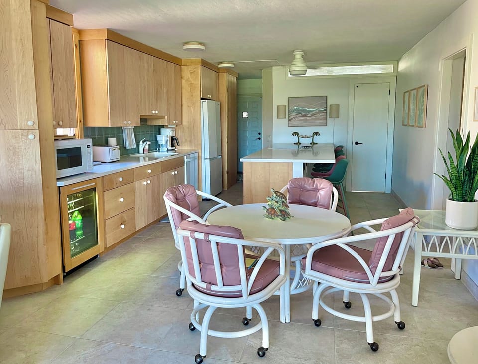 Kitchen and dining, open to living room