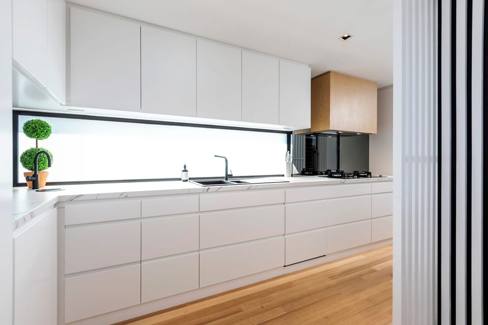 Designer Kitchen - Zip Tap + Wine Fridge