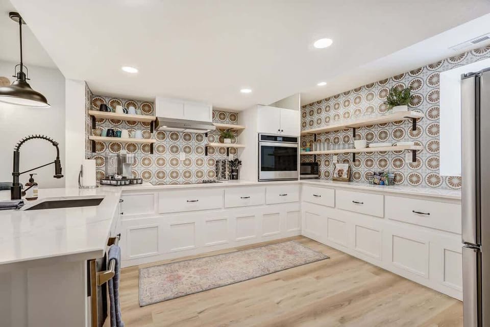 Culinary Delights Await! Our Spacious, Fully Equipped Kitchen Invites You to Craft Your Perfect Meal for an Unforgettable Vacation.