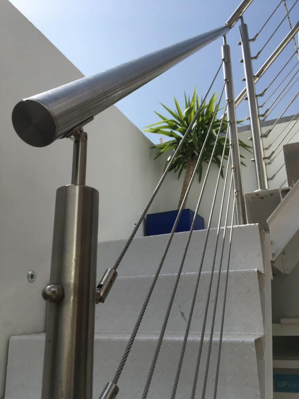 Stairs to roof terrace