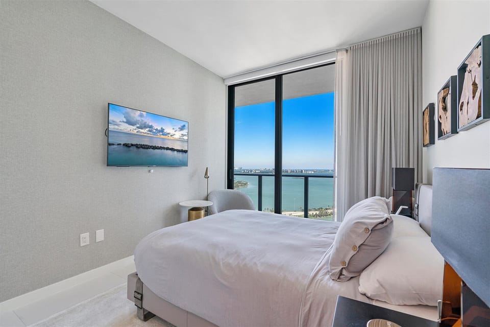 Enjoy stunning views from the comfort of your plush bed.
