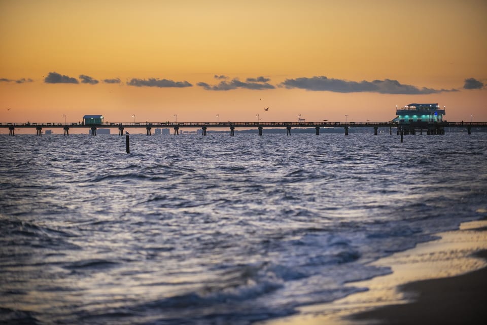 Longest North America Fishing Pier is a 10 min. stroll from Big Blue.