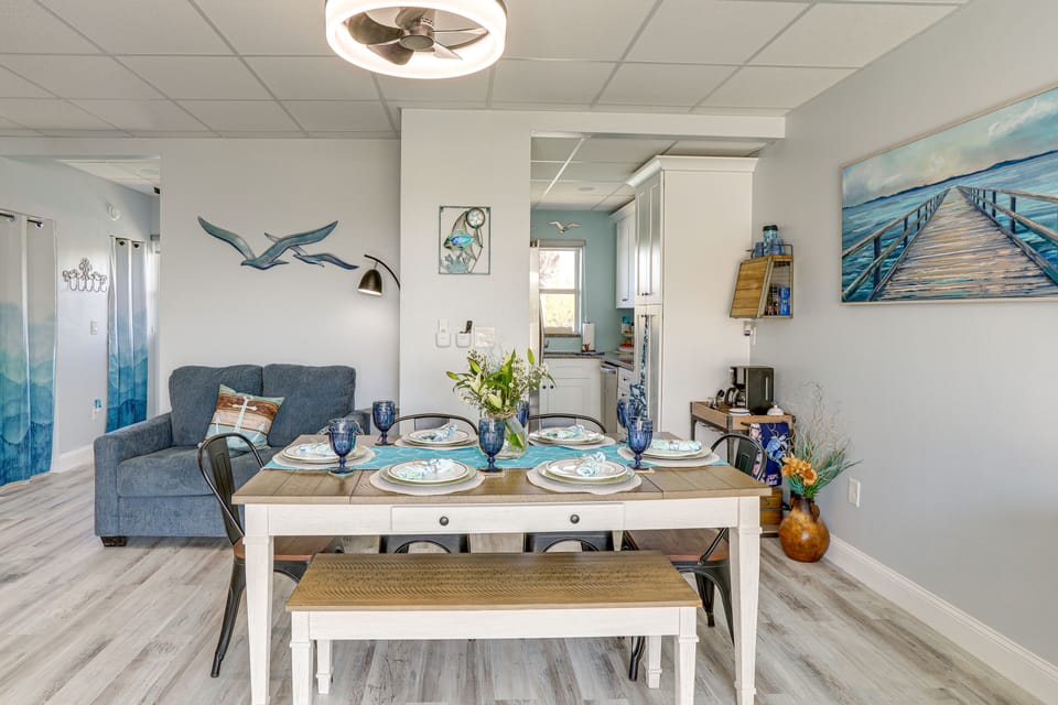 Dining Area | Dishware & Flatware Provided | Mini-Split A/C