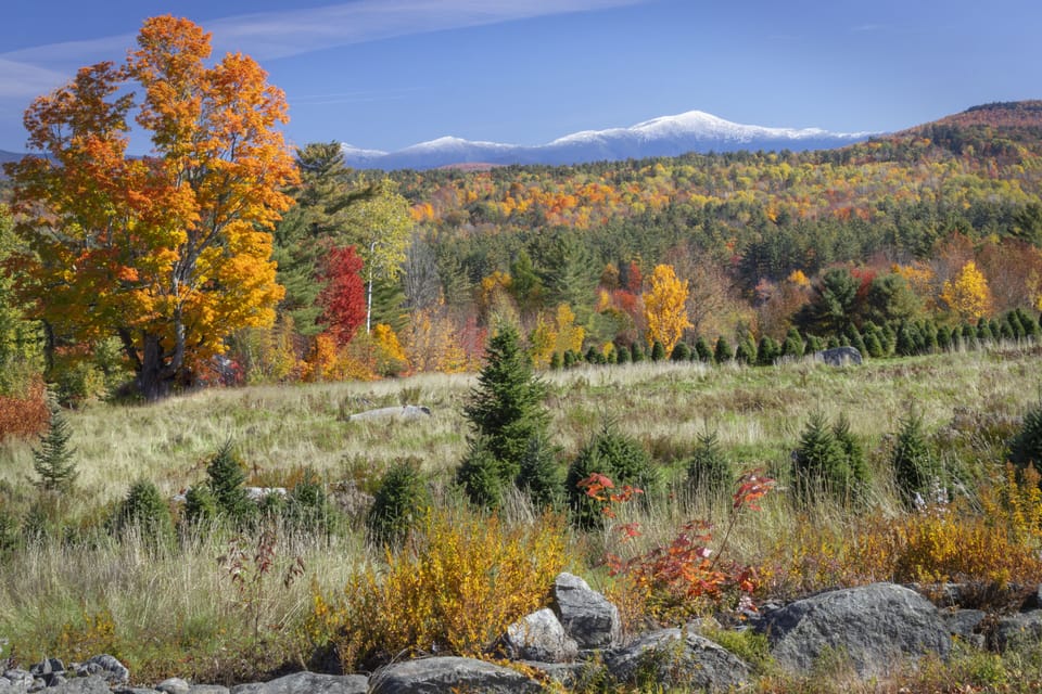 The first mountain snows herald stunning foliage views