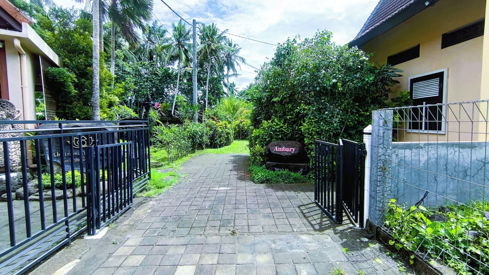 Main ntrance of Ambary Ubud Villa that lead to parking lot.