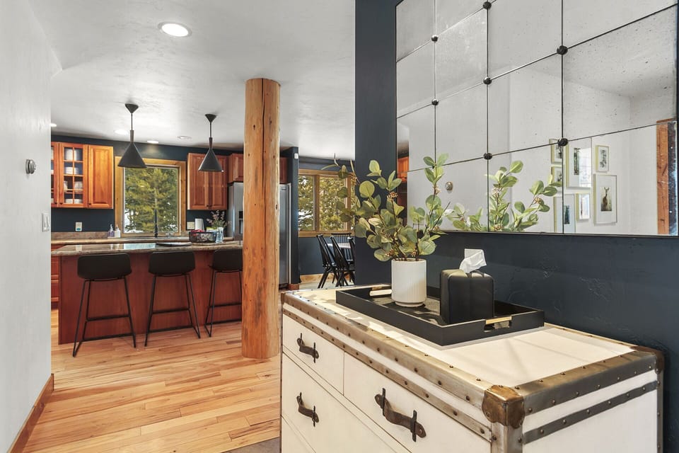 The main foyer welcomes guests with sophistication and style.