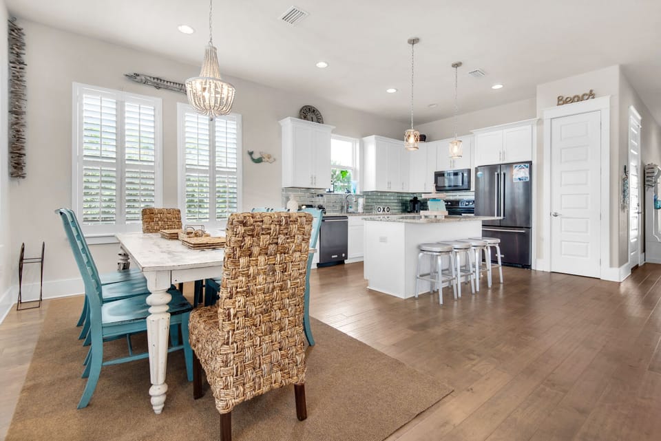 Dining and kitchen