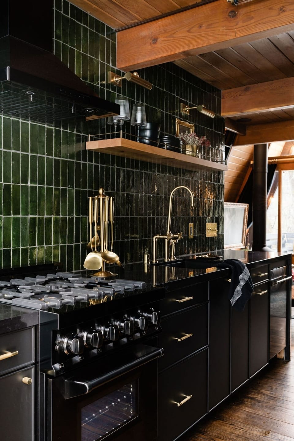 Sleek kitchen with high-end appliances and finishes