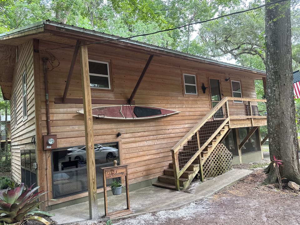 The Confluence Cabin is a cedar cabin where your family can relax and enjoy.