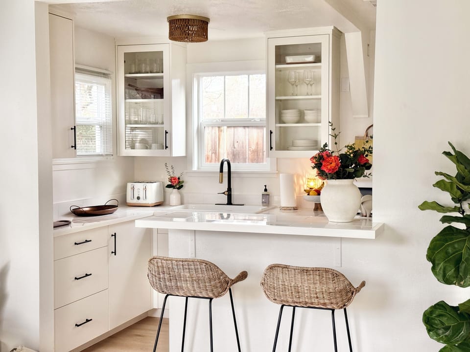 Eating area and kitchen