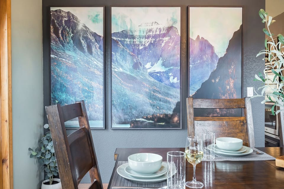 Designer decor has been curated to provide an authentic mountain getaway!