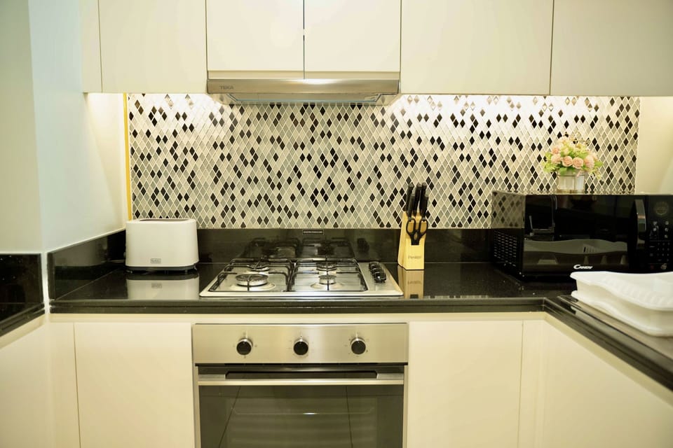 Our kitchen is fully equipped, inspiring your inner chef.