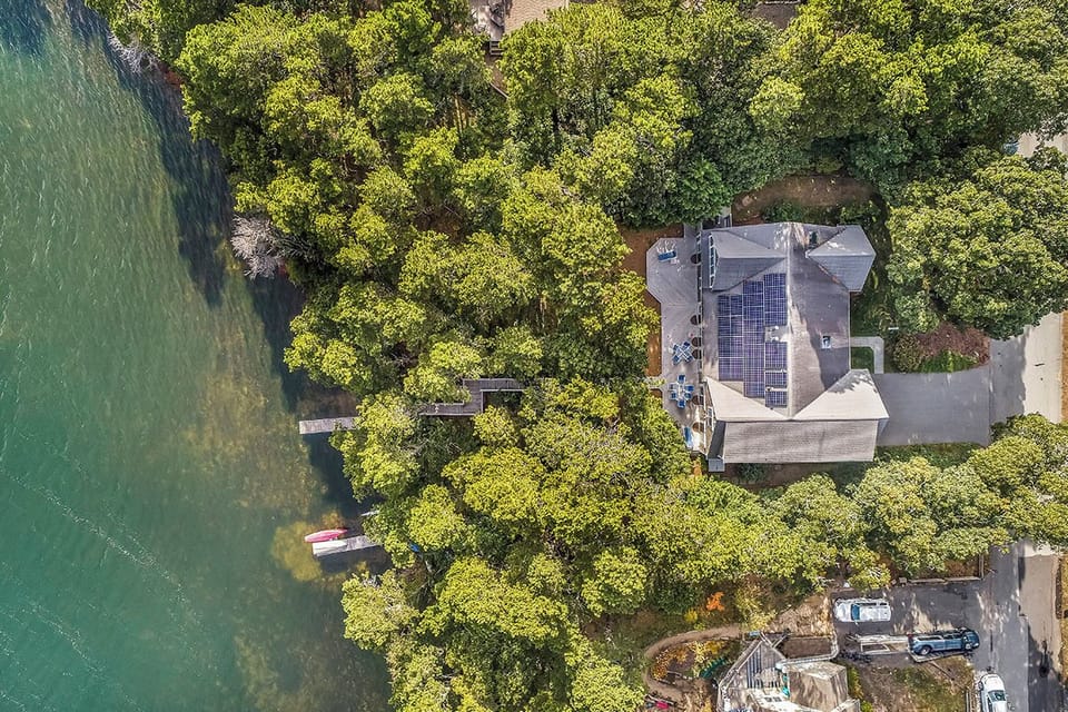 An outdoor oasis awaits you with a private dock.