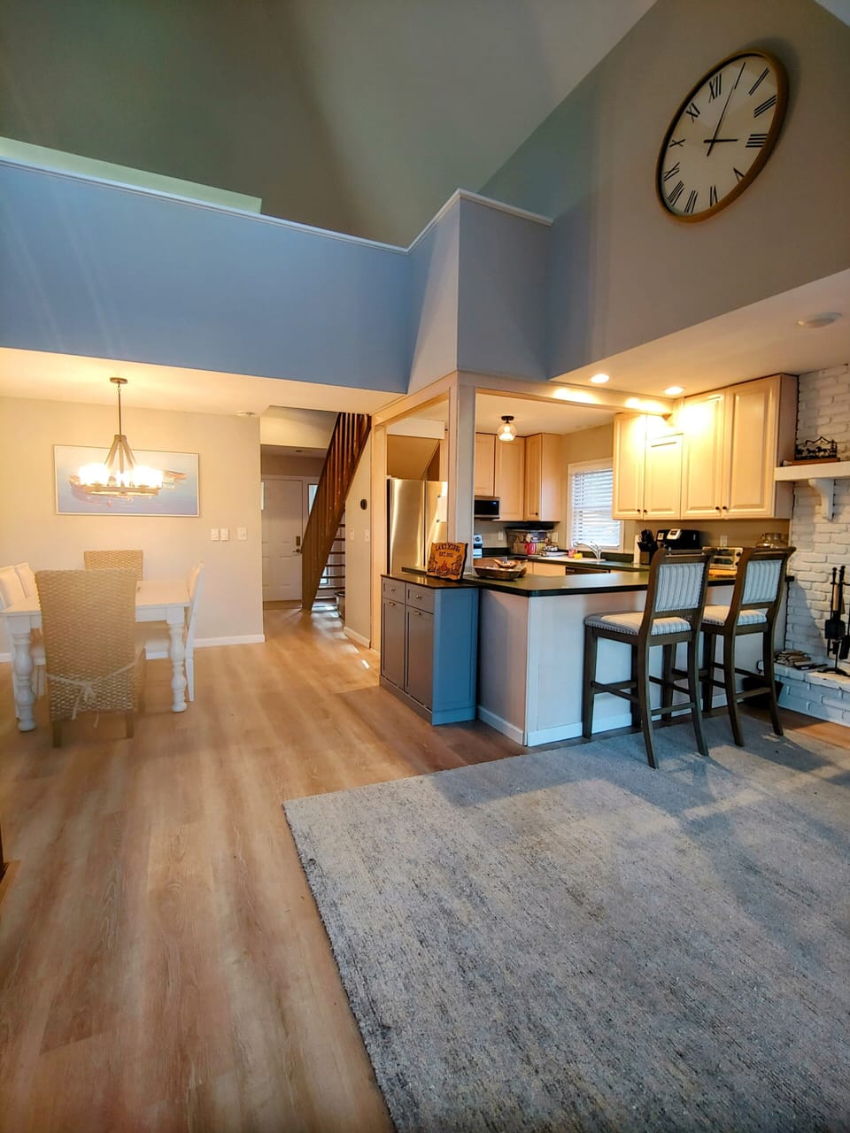 View of main floor kitchen and dining area