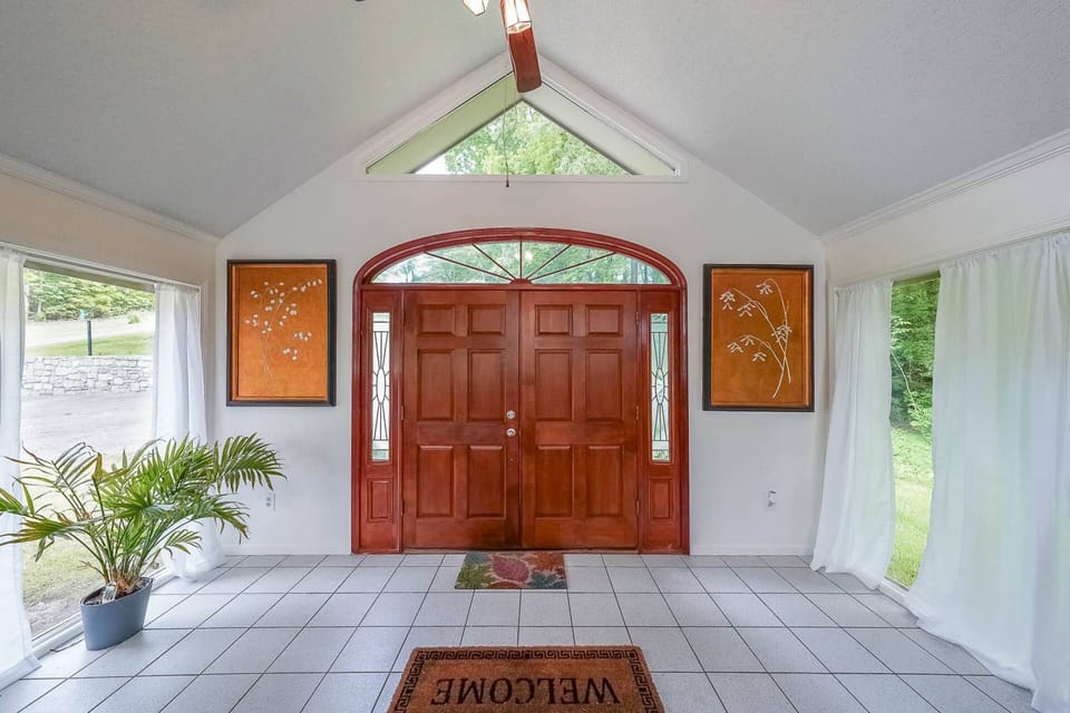 Grand entrance to the Mid- Century Home