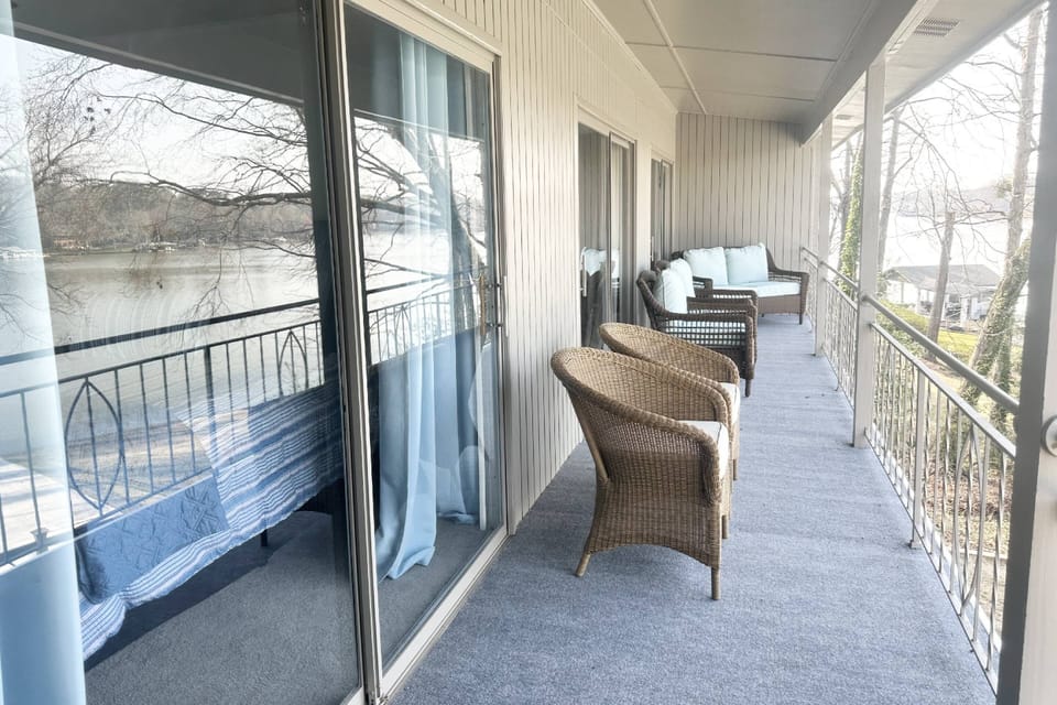 Relax on the main level balcony and enjoy your morning coffee