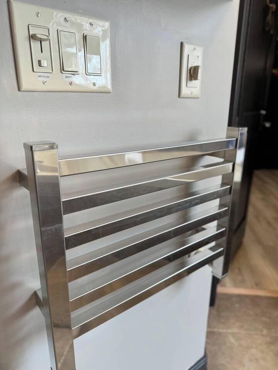 Main level Primary Bathroom heated towel bar