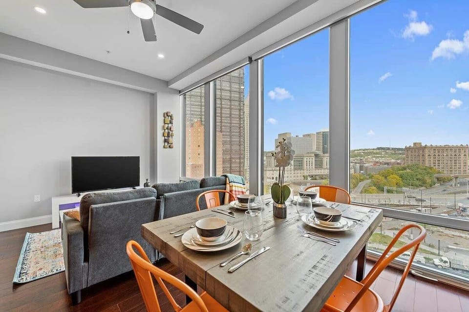 Ample dining space