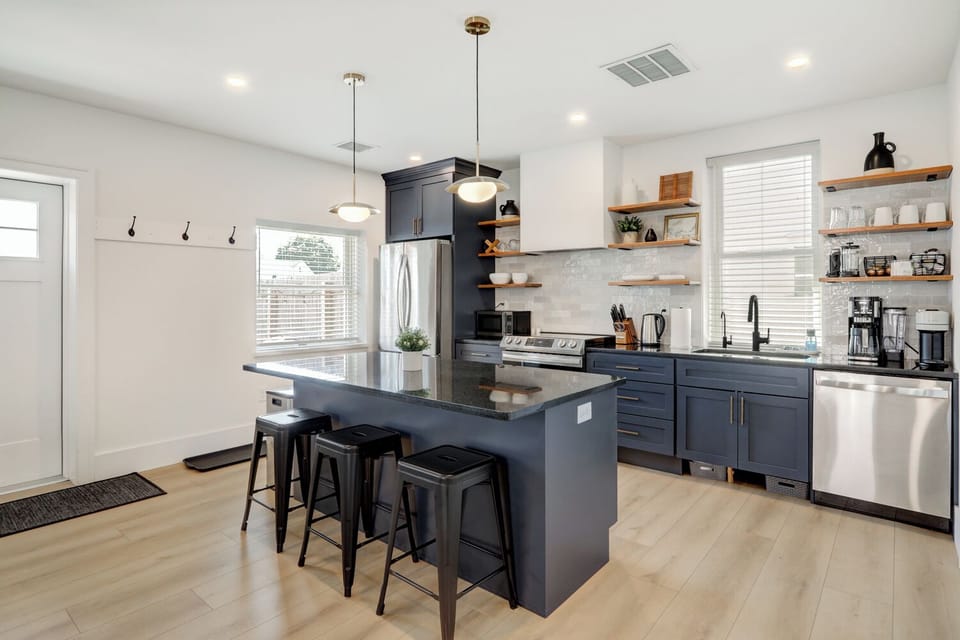 ADA compliant kitchen is fully stocked with essentials for cooking