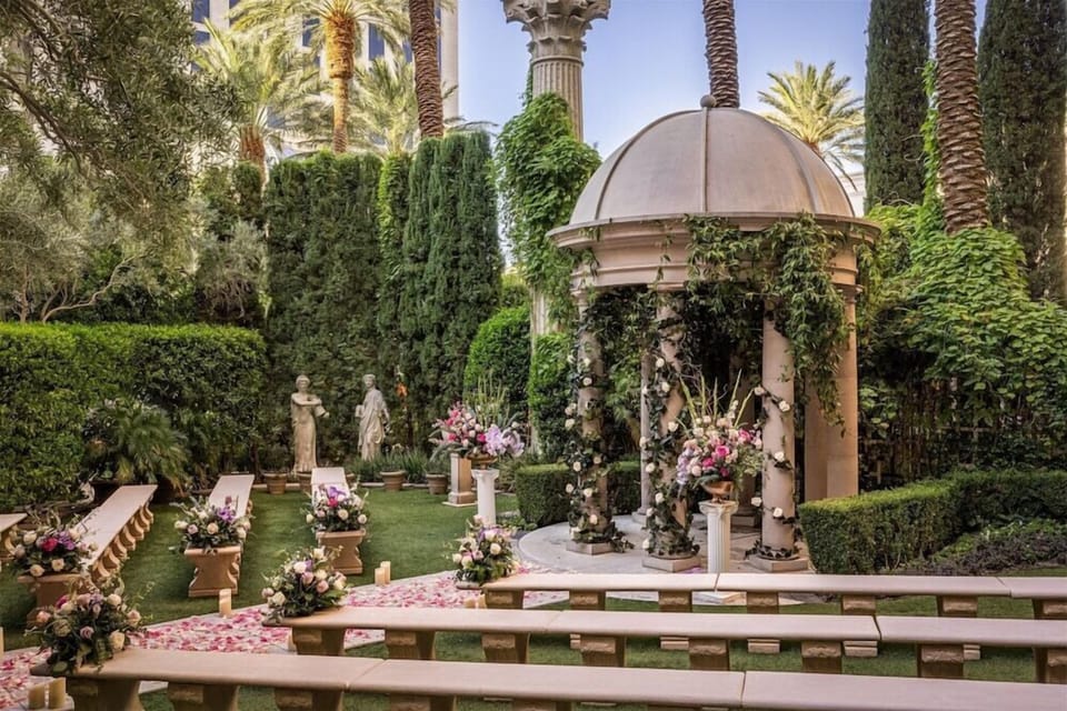 Outdoor wedding area